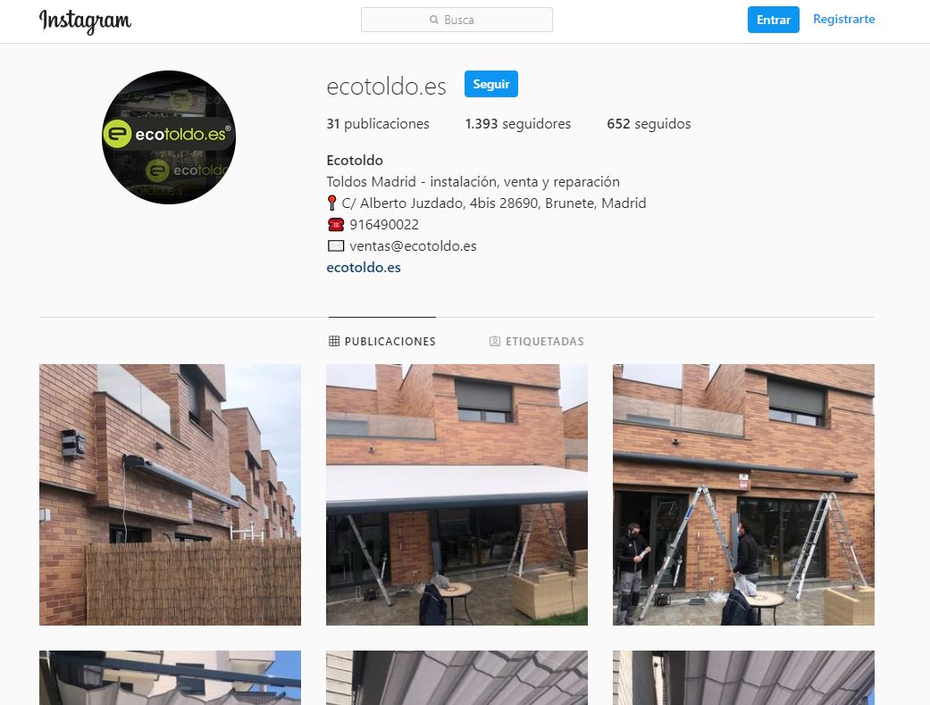 perfil en instagram de ecotoldo.es